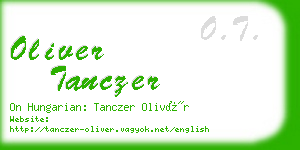 oliver tanczer business card